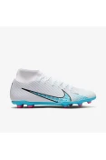 CHUTEIRA NIKE CAMPO SUPERFLY 9 CLUB FG/MG CAMPO - Branco/azul