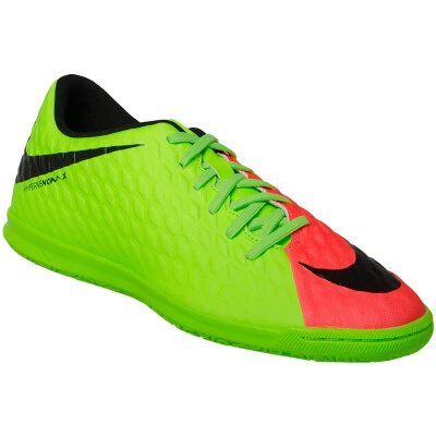 CHUTEIRA NIKE FUTSAL HYPERVENOMX PHADE 3 IC - Verde/laranja