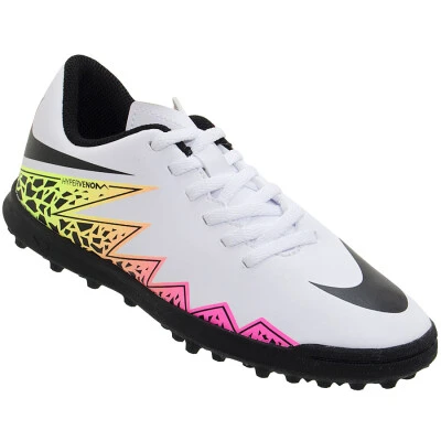 CHUTEIRA NIKE HYPERVENOM PHADE 2 TF INFANTIL - Branco/preto
