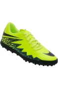 CHUTEIRA NIKE HYPERVENOM PHADE 2 TF INFANTIL - Verde limao/preto