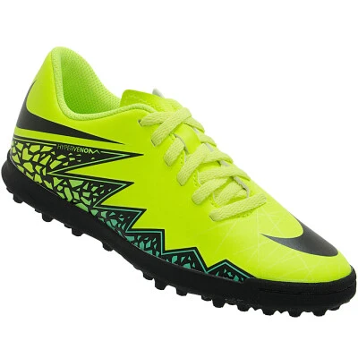 CHUTEIRA NIKE HYPERVENOM PHADE 2 TF INFANTIL - Verde limao/preto