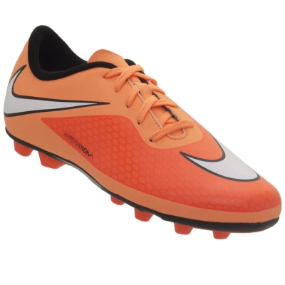 CHUTEIRA NIKE HYPERVENOM PHADE FG INFANTIL - Salmao/laranja