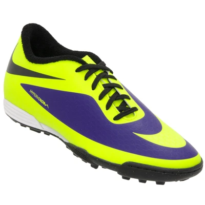 CHUTEIRA NIKE HYPERVENOM PHADE TF - Verde/roxo