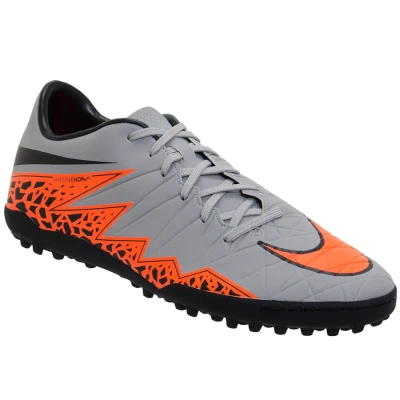CHUTEIRA NIKE HYPERVENOM PHELON 2 TF - Cinza/laranja