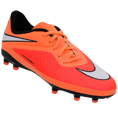 CHUTEIRA NIKE HYPERVENOM PHELON FG INFANTIL - Laranja/preto