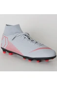 CHUTEIRA NIKE MERCURIAL SUPERFLY 6 CLUB FG - Cinza/vermelho