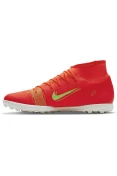 CHUTEIRA NIKE MERCURIAL SUPERFLY 8 CLUB TF SOCIETY - Laranja/verde