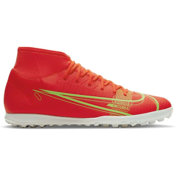 CHUTEIRA NIKE MERCURIAL SUPERFLY 8 CLUB TF SOCIETY - Laranja/verde