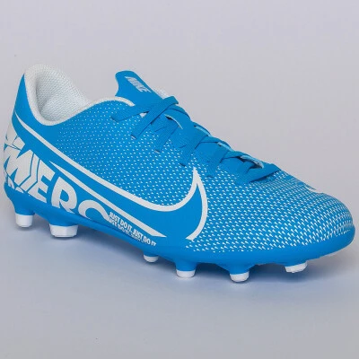CHUTEIRA NIKE MERCURIAL VAPOR 13 CLUB FG/MG INFANTIL - Azul/branco