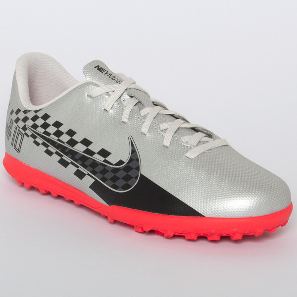 CHUTEIRA NIKE MERCURIAL VAPOR 13 CLUB NEYMAR JR TF INFANTIL - Prata/preto