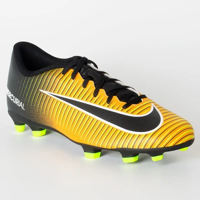 CHUTEIRA NIKE MERCURIAL VORTEX III FG - Preto/laranja