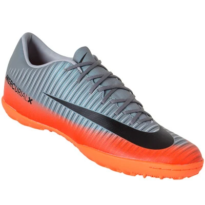 CHUTEIRA NIKE MERCURIAL X VICTORY VI CR7 TF - Grafite/laranja