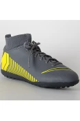 CHUTEIRA NIKE MERCURIALX SUPERFLY 6 CLUB TF INFANTIL - Chumbo/amarelo CHUTEIRA NIKE MERCURIALX SUPERFLY 6 CLUB TF INFANTIL - Chumbo/amarelo
