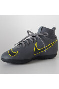 CHUTEIRA NIKE MERCURIALX SUPERFLY 6 CLUB TF INFANTIL - Chumbo/amarelo