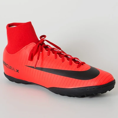 CHUTEIRA NIKE MERCURIALX VICTORY VI DF TF - Vermelho/preto