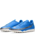 CHUTEIRA NIKE PHANTOM GT CLUB TF SOCIETY - Azul/prata
