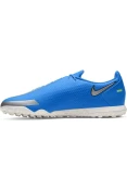CHUTEIRA NIKE PHANTOM GT CLUB TF SOCIETY - Azul/prata