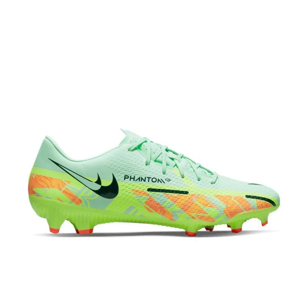 CHUTEIRA NIKE PHANTOM GT2 ACADEMY CAMPO MASCULINA - Verde/laranja