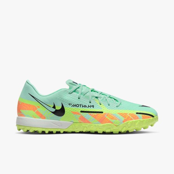 CHUTEIRA NIKE PHANTOM GT2 ACADEMY TF SOCIETY - Verde/laranja