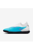 CHUTEIRA NIKE PHANTOM GX CLUB DF TF SOCIETY - Azul/branco