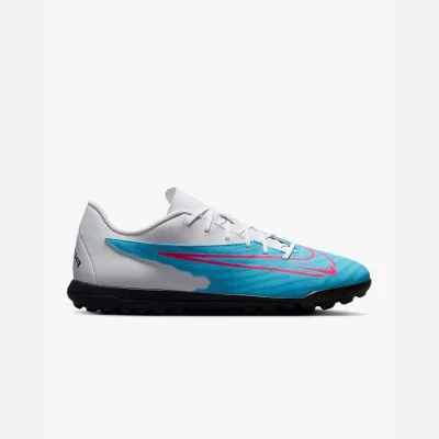 CHUTEIRA NIKE PHANTOM GX CLUB TF SOCIETY - Azul/branco