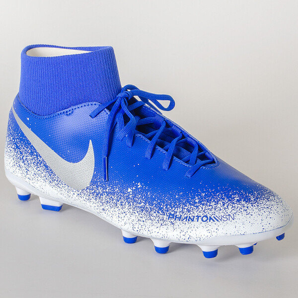 CHUTEIRA NIKE PHANTOM VISION CLUB DF FG/MG - Azul/branco