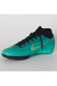CHUTEIRA NIKE SOCIETY CR7 MERCURIALX SUPERFLY 6 ACADEMY TF - Verde/dourado