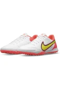 CHUTEIRA NIKE SOCIETY LEGEND 9 ACADEMY MASCULINA - Branco/laranja