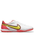 CHUTEIRA NIKE SOCIETY LEGEND 9 ACADEMY MASCULINA - Branco/laranja