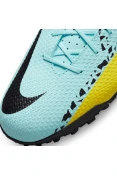 CHUTEIRA NIKE SOCIETY PHANTOM GT2 CLUB MASCULINA - Azul celeste/amarelo