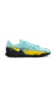 CHUTEIRA NIKE SOCIETY PHANTOM GT2 CLUB MASCULINA - Azul celeste/amarelo