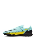 CHUTEIRA NIKE SOCIETY PHANTOM GT2 CLUB MASCULINA - Azul celeste/amarelo
