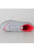 CHUTEIRA NIKE SOCIETY VAPOR 12 CLUB TF - Cinza/vermelho