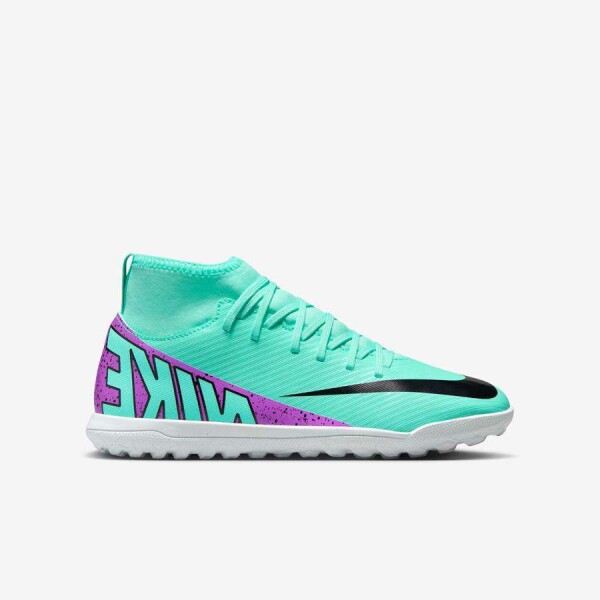 CHUTEIRA NIKE SUPERFLY 9 CLUB TF SOCIETY INFANTIL - Verde/roxo