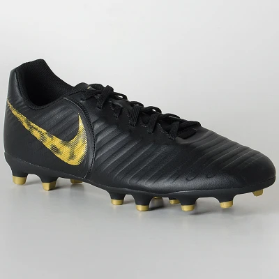 CHUTEIRA NIKE TIEMPO LEGEND 7 CLUB FG - Preto/dourado