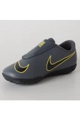 CHUTEIRA NIKE VAPOR 12 CLUB PS TF INFANTIL - Chumbo/amarelo