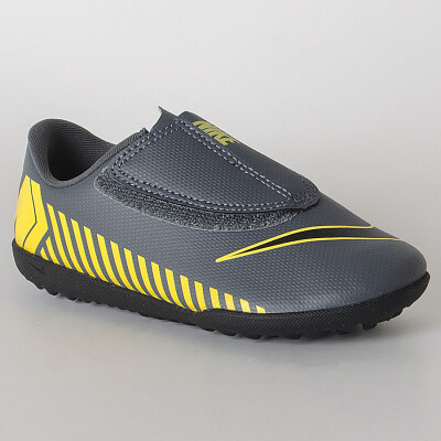 CHUTEIRA NIKE VAPOR 12 CLUB PS TF INFANTIL - Chumbo/amarelo