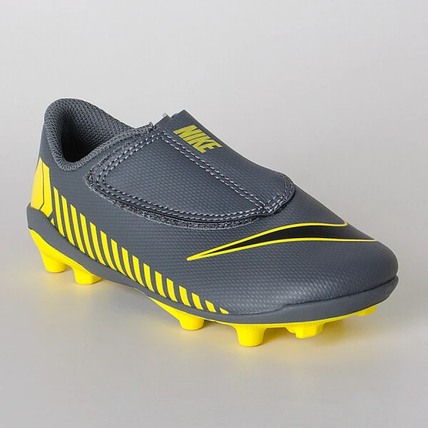 CHUTEIRA NIKE VAPOR 12 CLUB PS V FG INFANTIL - Chumbo/amarelo