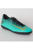 CHUTEIRA NIKE VAPORX 12 CLUB CR7 TF - Verde/dourado CHUTEIRA NIKE VAPORX 12 CLUB CR7 TF - Verde/dourado