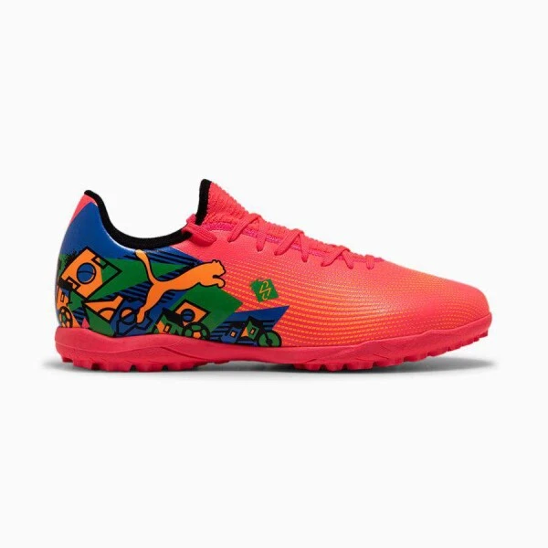 CHUTEIRA PUMA FUTURE 7 PLAY NEYMAR JR TT SOCIETY - Rosa/azul