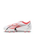 CHUTEIRA PUMA ULTRA PLAY FG/AG BDP CAMPO INFANTIL - Branco/vermelho