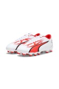 CHUTEIRA PUMA ULTRA PLAY FG/AG BDP CAMPO INFANTIL - Branco/vermelho