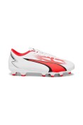 CHUTEIRA PUMA ULTRA PLAY FG/AG BDP CAMPO INFANTIL - Branco/vermelho