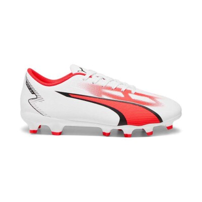 CHUTEIRA PUMA ULTRA PLAY FG/AG BDP CAMPO INFANTIL - Branco/vermelho