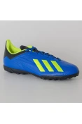 CHUTEIRA SOCIETY ADIDAS X TANGO 18.4 TF - Azul/amarelo CHUTEIRA SOCIETY ADIDAS X TANGO 18.4 TF - Azul/amarelo