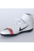 CHUTEIRA SOCIETY NIKE CR7 MERCURIALX SUPERFLY 6 CLUB TF - Branco/preto