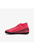 CHUTEIRA SOCIETY NIKE MERCURIAL SUPERFLY 7 CLUB TF INFANTIL - Vermelho/preto