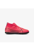CHUTEIRA SOCIETY NIKE MERCURIAL SUPERFLY 7 CLUB TF INFANTIL - Vermelho/preto