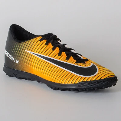CHUTEIRA SOCIETY NIKE MERCURIAL X VORTEX 3 TF - Preto/laranja