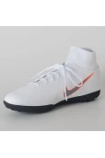 CHUTEIRA SOCIETY NIKE MERCURIALX SUPERFLY 6 CLUB TF - Branco/laranja